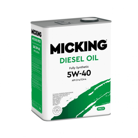 Масло моторное MICKING Diesel Oil PRO1 5W40 API CI-4/CH-4 4л