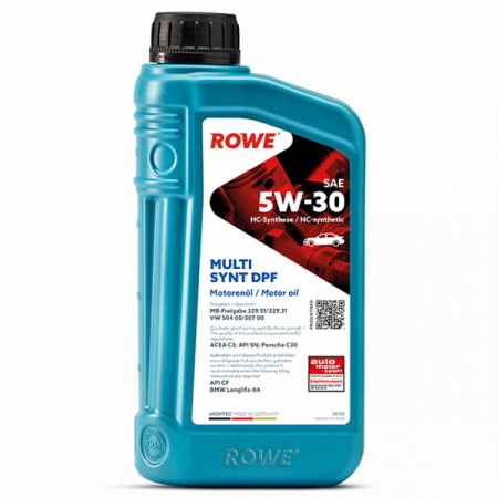 Масло моторное ROWE Hightec Multi SYNT DPF 5W30 C3 1л