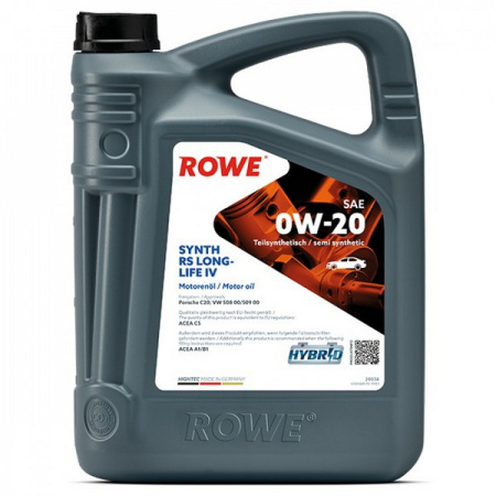 Масло моторное ROWE Hightec SYNT RS LONGLIFE IV 0W20  5л