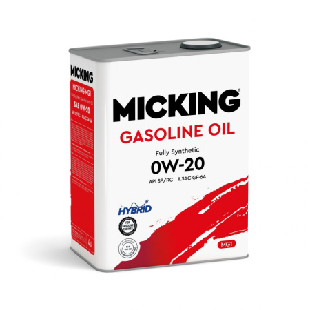 Моторное масло MICKING Gasoline Oil MG1 0W20 API SP/RC 4л