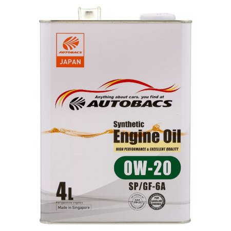Масло моторное Autobacs Engine oil FS 0W20 SP|GF-6A 4л Singapore