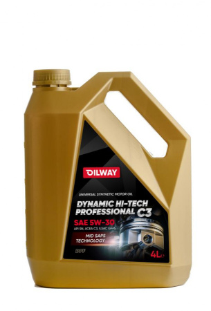 Масло моторное Oilway Dynamic Hi-Tech Professional С3 5W30 API SN АСЕА С3 ILSAC GF-5 4л
