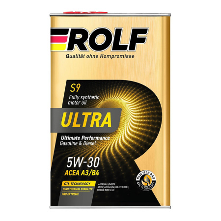 Rolf ultra 5w30 A3/B4 API SP синт масло моторное кан 1 л (металл)