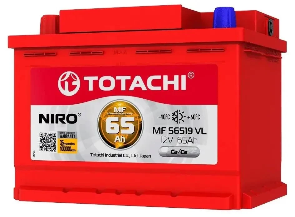 АКБ TOTACHI NIRO MF 56519 VL 65а/ч поляр. прямая 