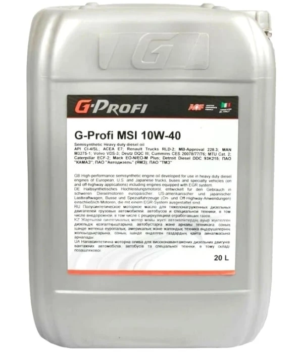 Масло моторное G-Energy Profi MSI 10W40 20л