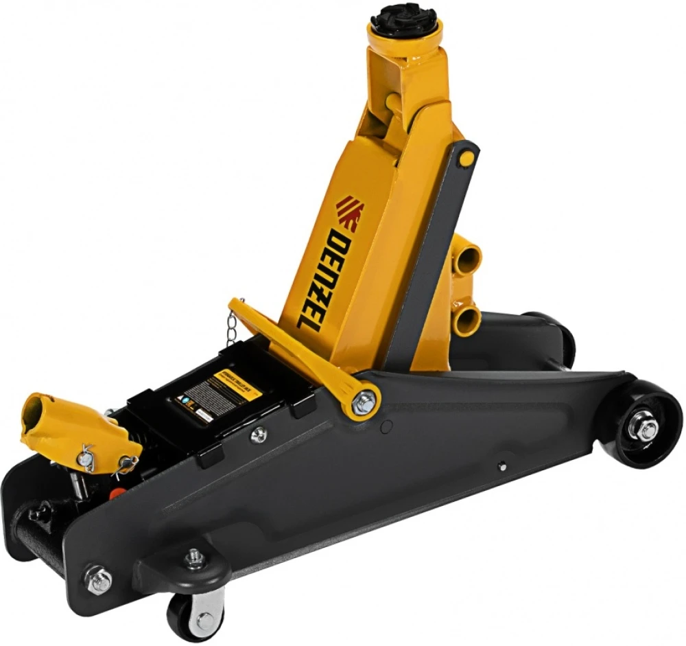 Домкрат гидравлический подкатной с фиксатором 2.8т 135-385мм Denzel