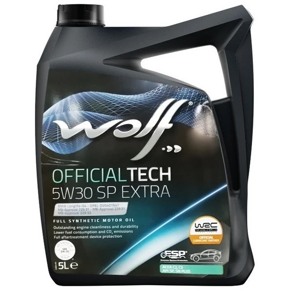 Масло мот. синт. WOLF OFFICIALTECH 5W30 C3 SP EXSTRA 4L (1049359)