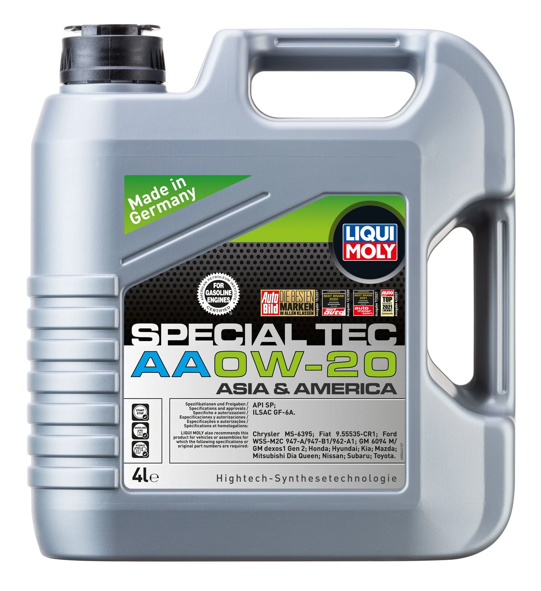 Масло моторное LIQUI MOLY HC-Синт Special Tec AA 0W20 SN;ILSAC GF-6A 4л
