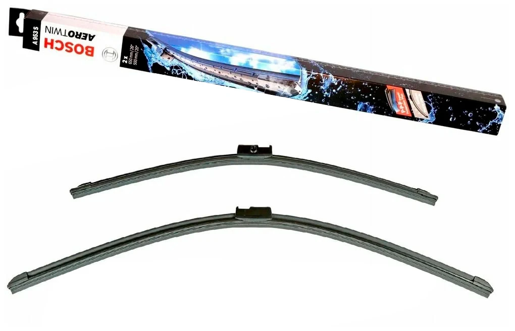 Щетки стеклоочистителя бескаркасные 650/500мм (к-т) BOSCH AEROTWIN A953S