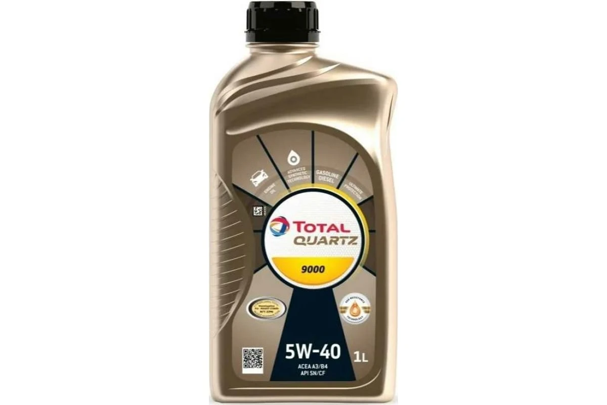 Масло моторное TOTAL QUARTZ 9000 5W40 А3/В4 SN/CF 1л