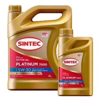 Масло моторное Sintec PLATINUM 7000 5W30 C3 5л (АКЦИЯ 4л+1л)