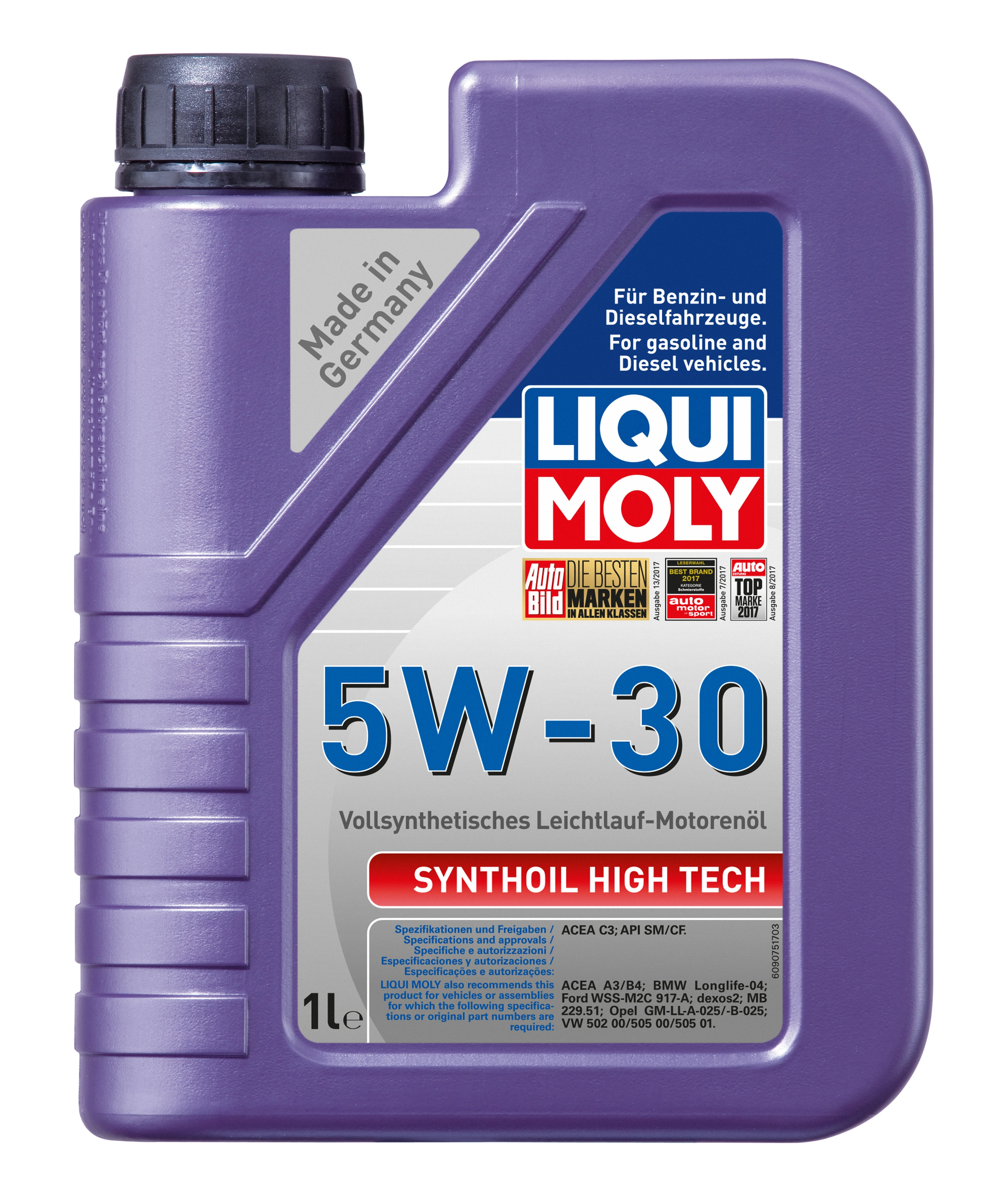 Масло моторное LIQUI MOLY Synthoil High Tech 5W30 SM/CF;C3 1л