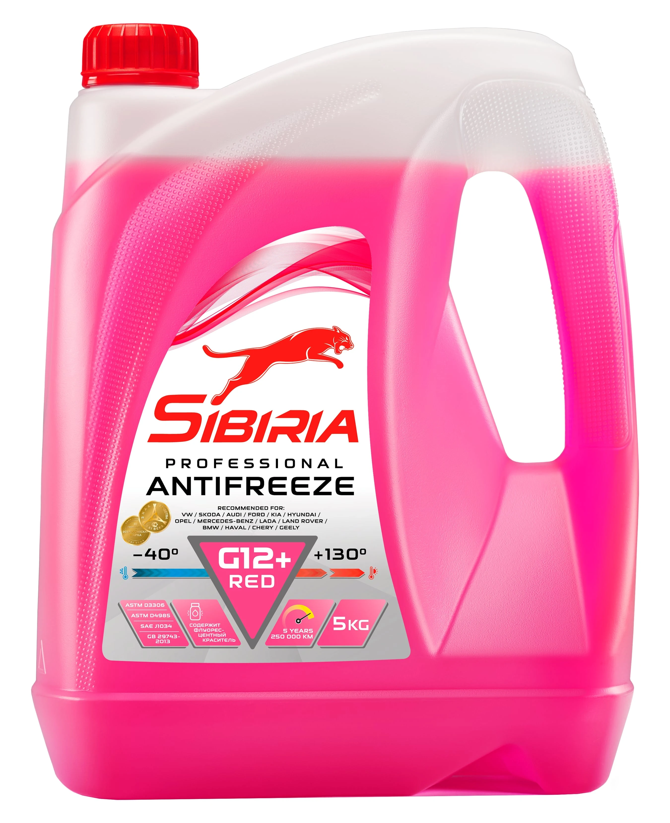 Антифриз SIBIRIA G12+ красный 5кг