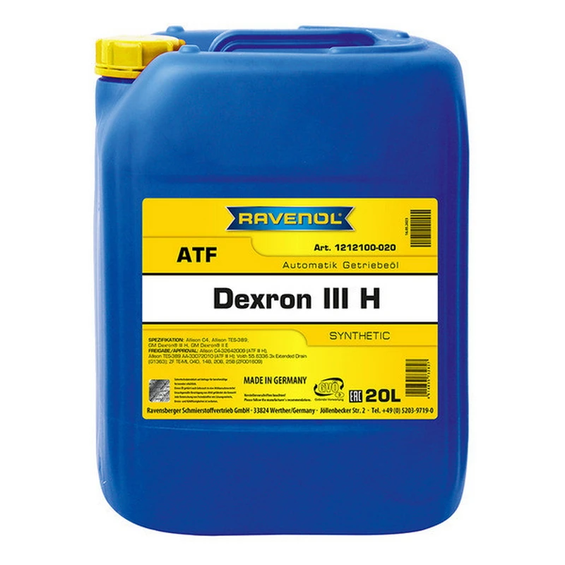 Масло трансмиссионное RAVENOL ATF DEXRON III H 20л 