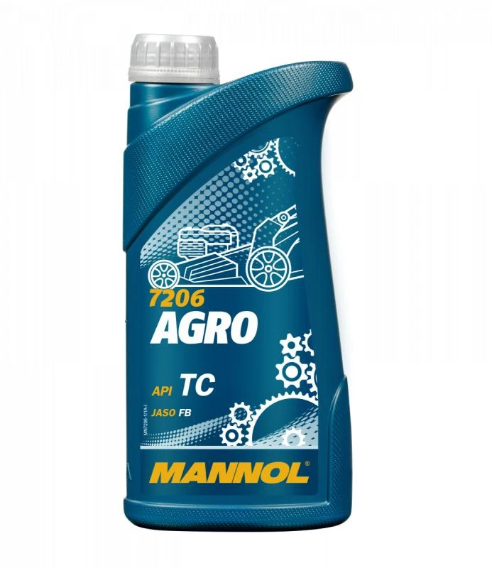 Масло моторное для двухтактных двигателей сельхоз техники Mannol Agro 1л