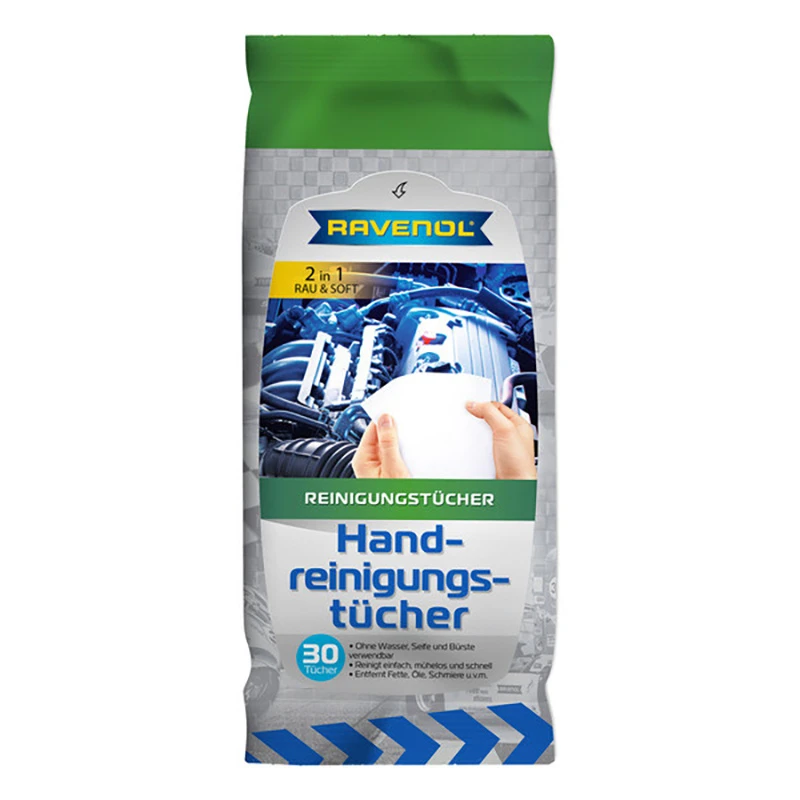 4014835845718 RAVENOL Салфетки влажные  для рук (30 шт.)