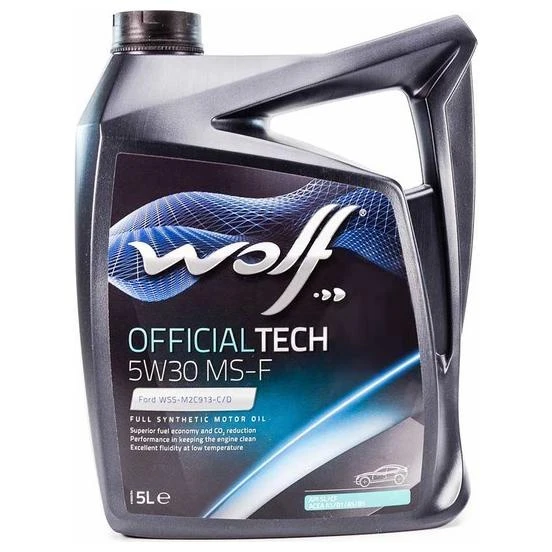 Масло мот. синт. WOLF OFFICIALTECH 5W30 MS-F 5L (8308819)