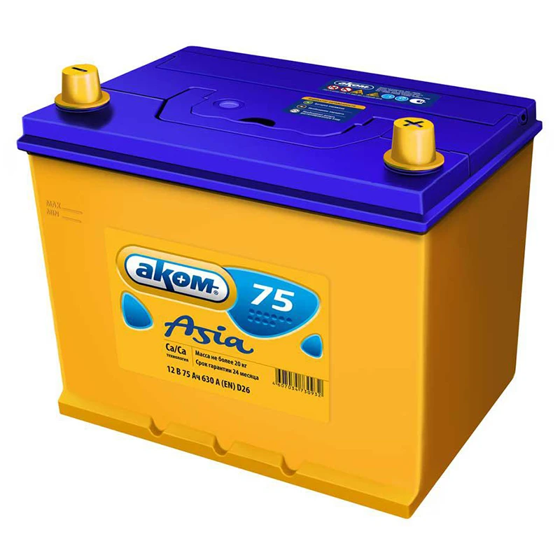 Аккумулятор АКОМ Asia 75 евро