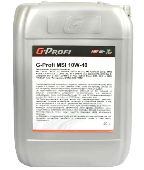 Масло моторное G-Energy Profi MSI 10W40 20л