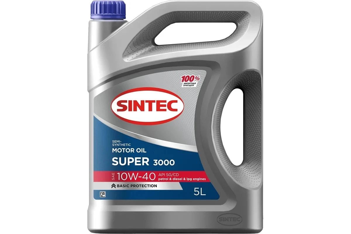Масло моторное Sintec SUPER 3000 10W40 SG A3B4 5л