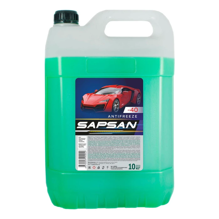 Антифриз Sapsan Green кан. 10 кг.
