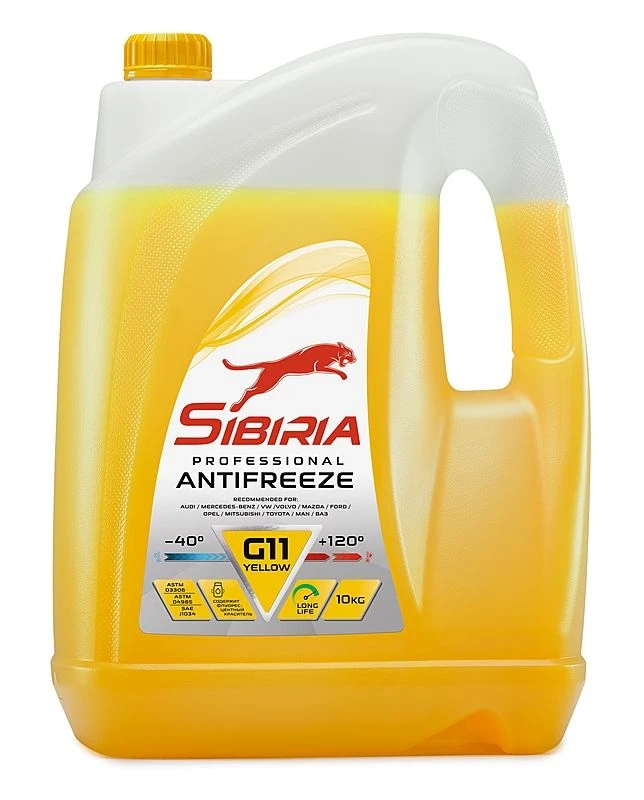 Антифриз SIBIRIA G11 желтый 10кг