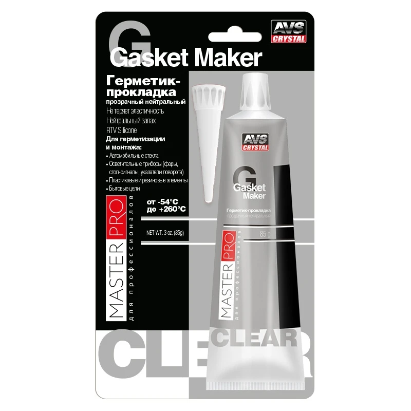 Герметик-прокладка нейтральн прозрачный 85г AVS AVK-347 купить в Пензе