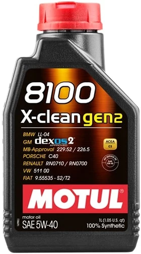 Масло моторное MOTUL 8100 X-clean gen 2 5W40 1л