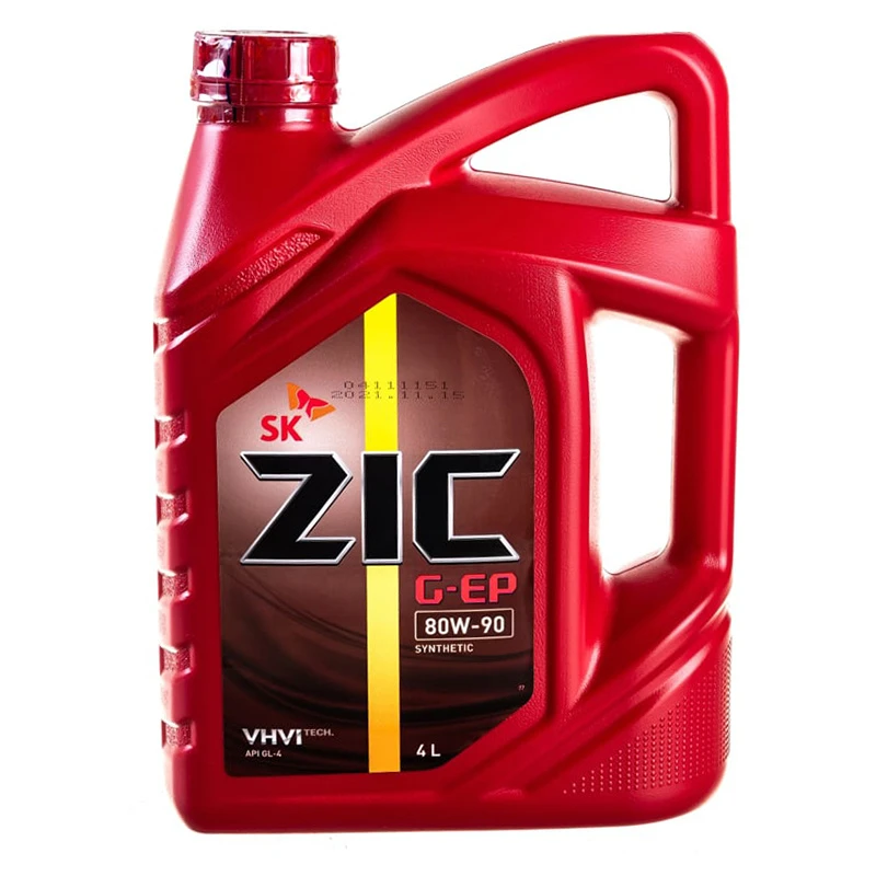 Масло ZIC G-EP 80W90, 4л. п/с GL-4 (выпуск в пластике, синтетика)