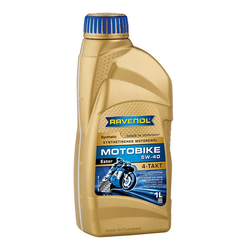 Масло моторное для мотоциклов RAVENOL MOTOBIKE 4T ESTER 5W40 1л