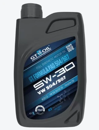 Масло моторное GT OIL GT FORMULA PAO C3 504/507 (пластик) 5W30 1л