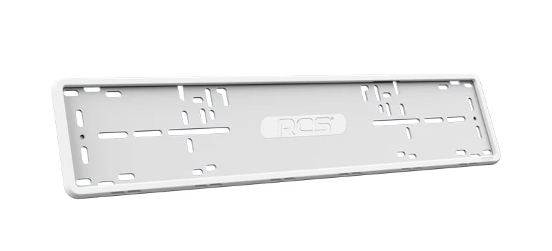 Рамка под номерной знак силиконовая белая RCS