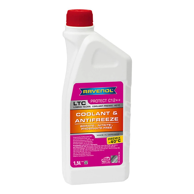 Антифриз RAVENOL LTC C12++ Premix 1.5л (фиолетовый)