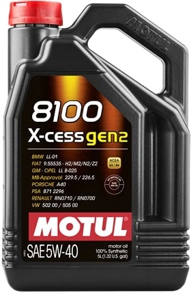 Масло моторное MOTUL 8100 X-cess gen 2 5W40 5л