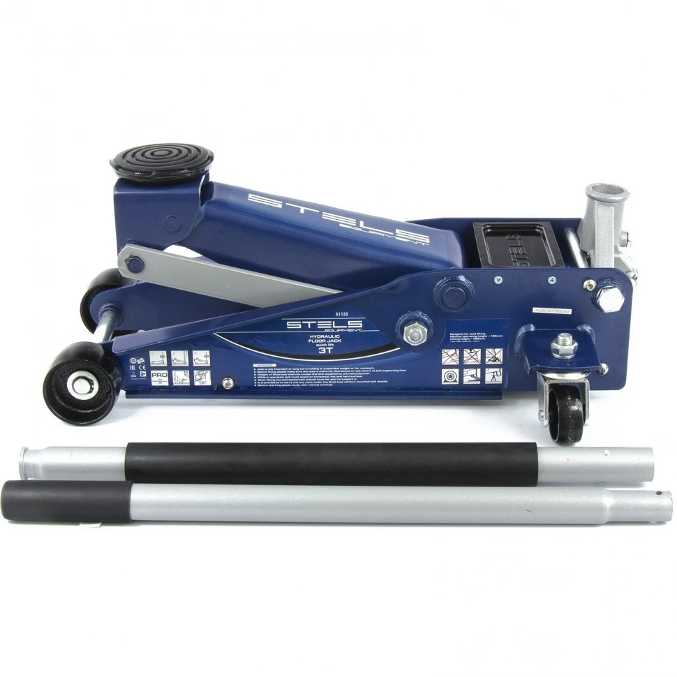 Домкрат гидравлический подкатной, 3т. проф 130-465мм Stels 51133