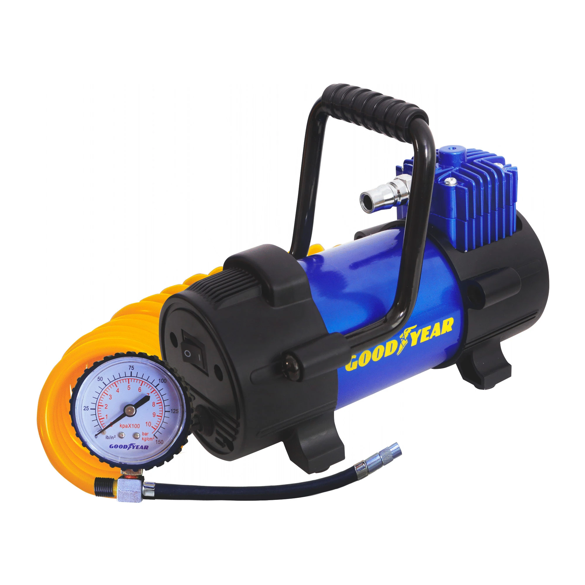 Воздушный компрессор Goodyear GY-40L 40 л/мин со съемной ручкой, съемный витой шланг, сумка для хран