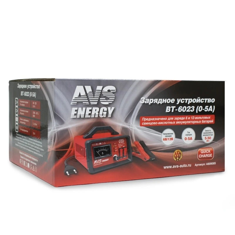 Зарядное устройство AVS BT-6023 (5A) 6/12V
