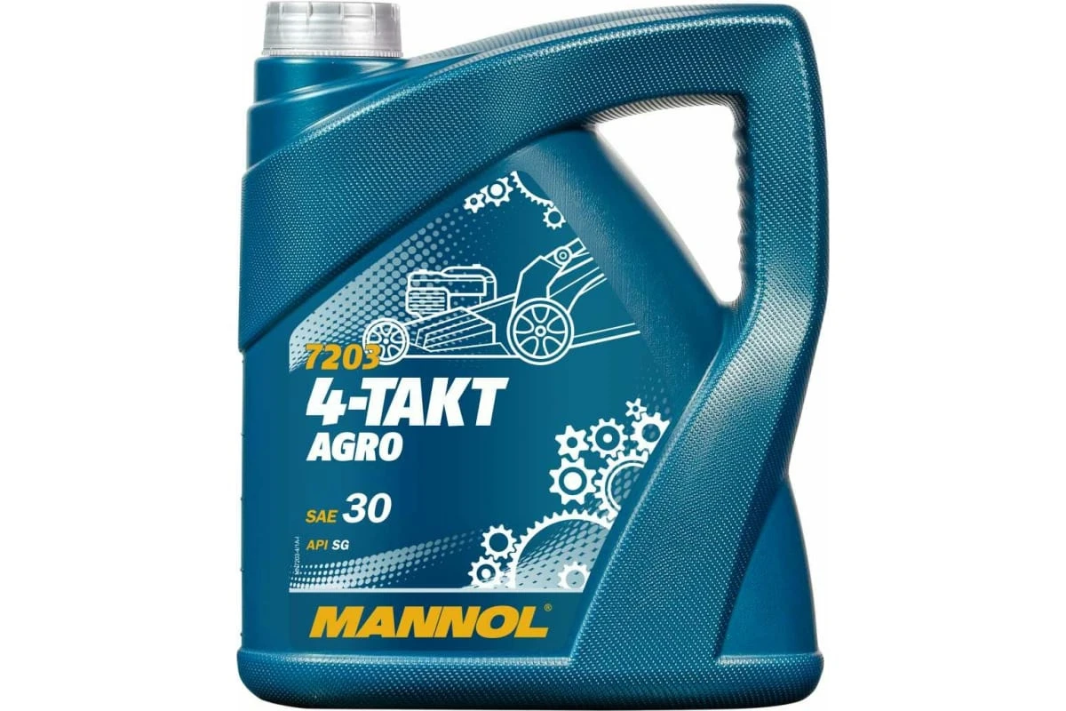 Масло моторное для газонокосилок MANNOL 4-TAKT AGRO SAE 30 4л 1441