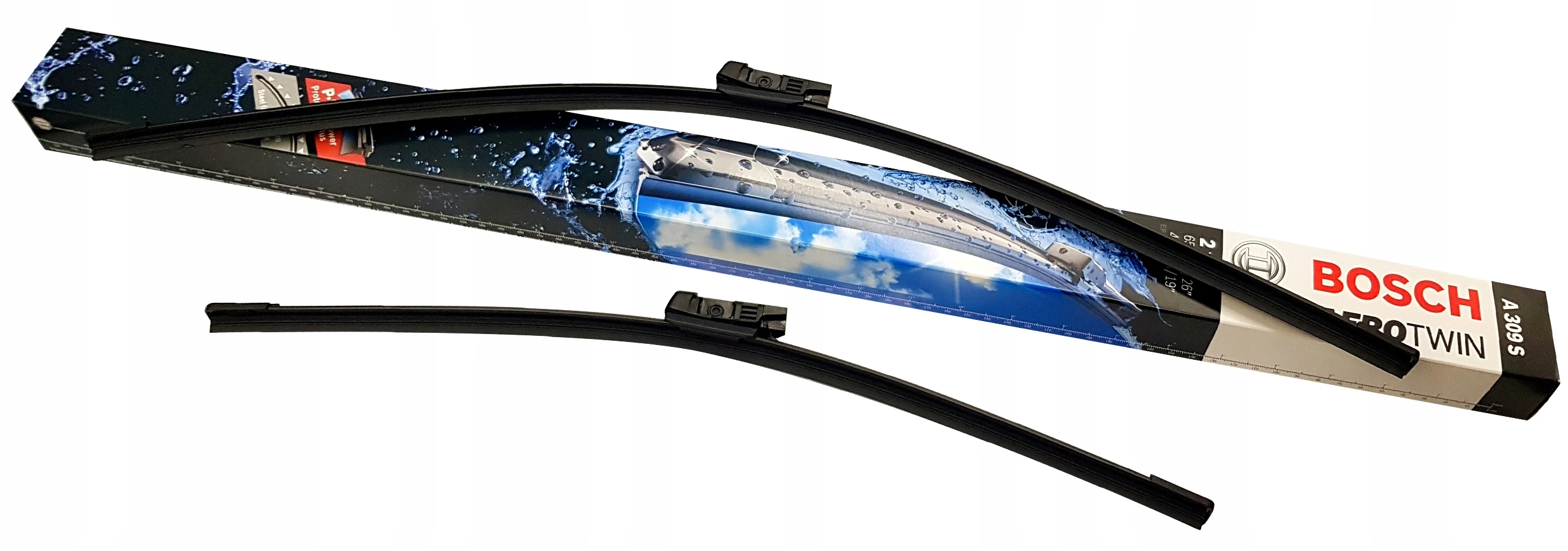 Щетки стеклоочистителя бескаркасные 650/400мм (к-т) BOSCH AEROTWIN A309S