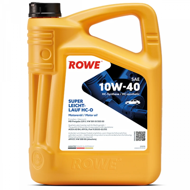 Мотор.масло ROWE Hightec super HC-O SL/CF A3/B4 10w40 4л