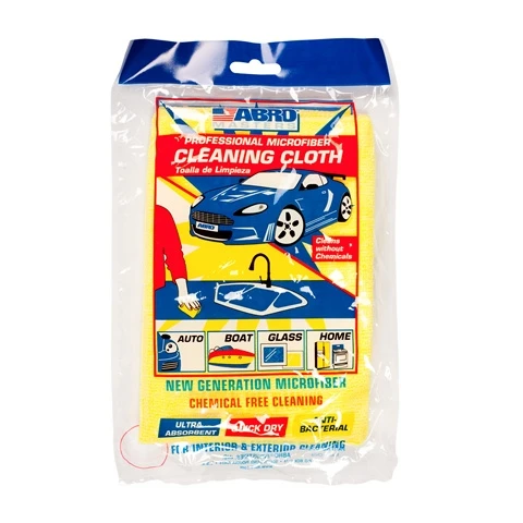 Салфетка очищающая микрофибра ABRO желтая (CT210YE)