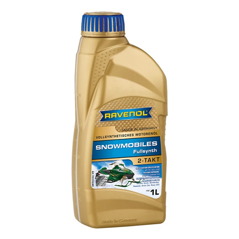Масло моторное для 2T снегоходов RAVENOL Snowmobiles Fullsynth 2-Takt 1л