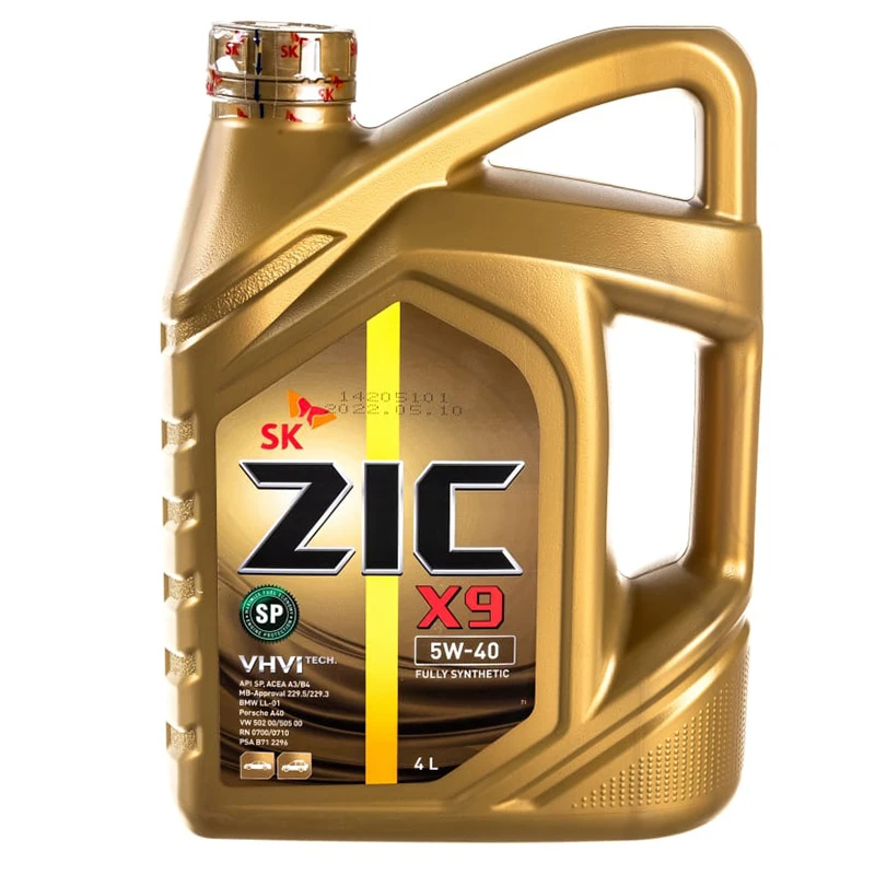 Масло моторное ZIC X9 5W40 SN/SM 4л