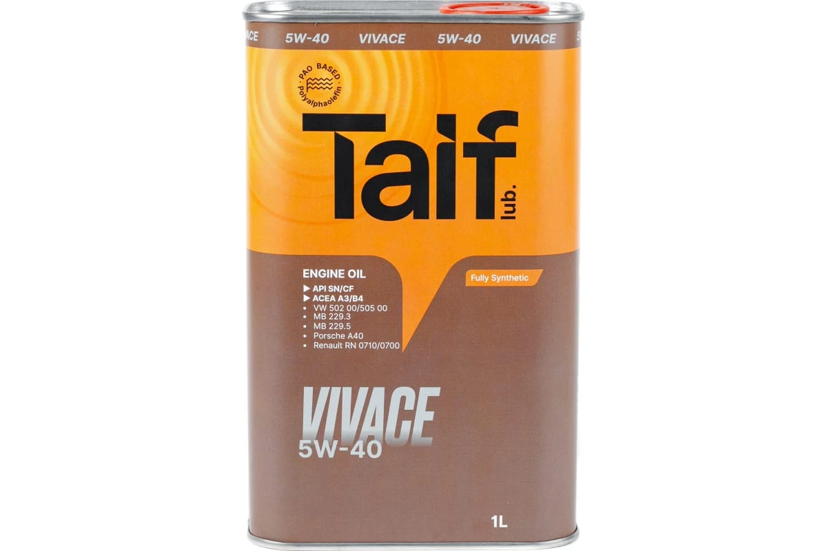 Масло моторное TAIF VIVACE 5W40 1л