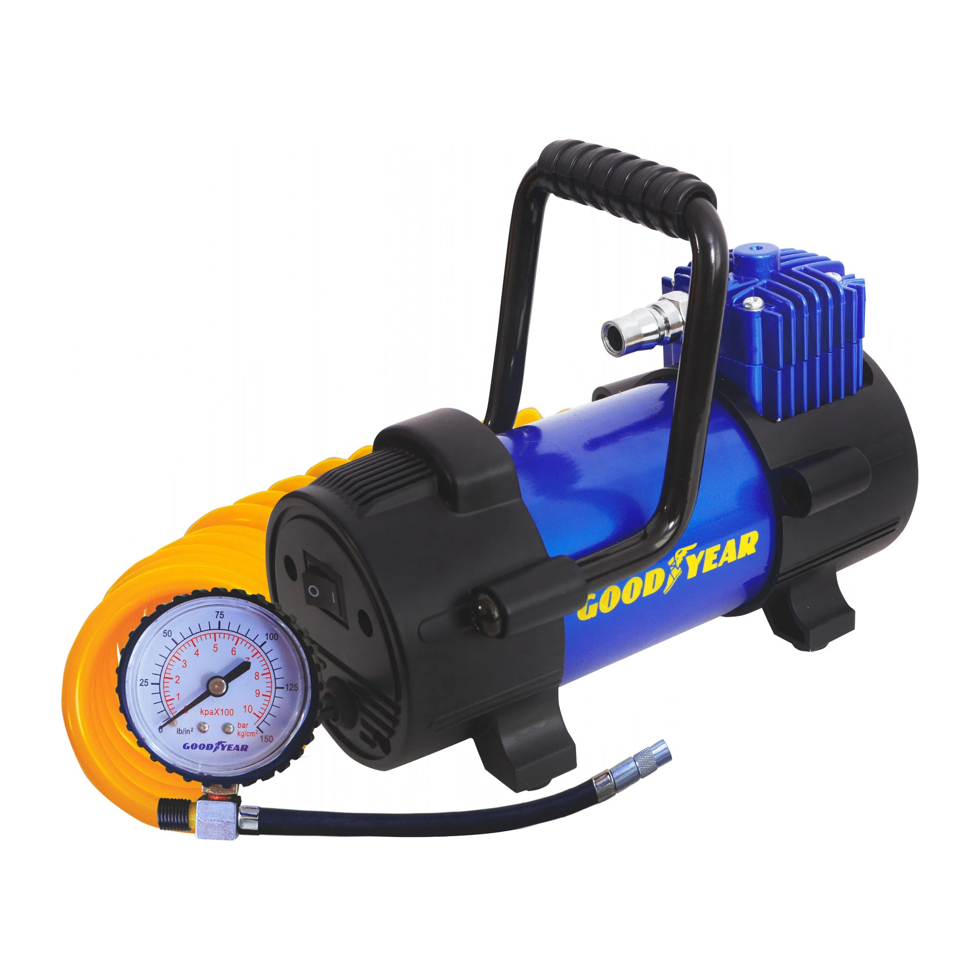 Воздушный компрессор Goodyear GY-40L 40 л/мин со съемной ручкой, съемный витой шланг, сумка для хран