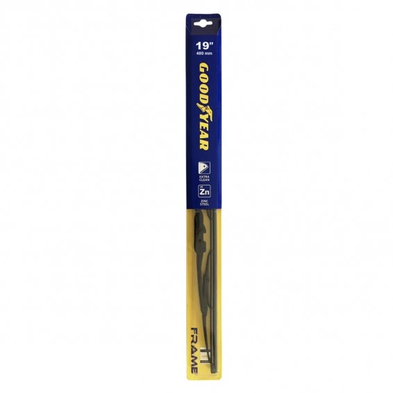 Фото Каркасная щетка стеклоочистителя Goodyear FRAME 17"/43 cm всесезонная, 3 переходника GY000317 — оригинальные автотовары Мега Ойл