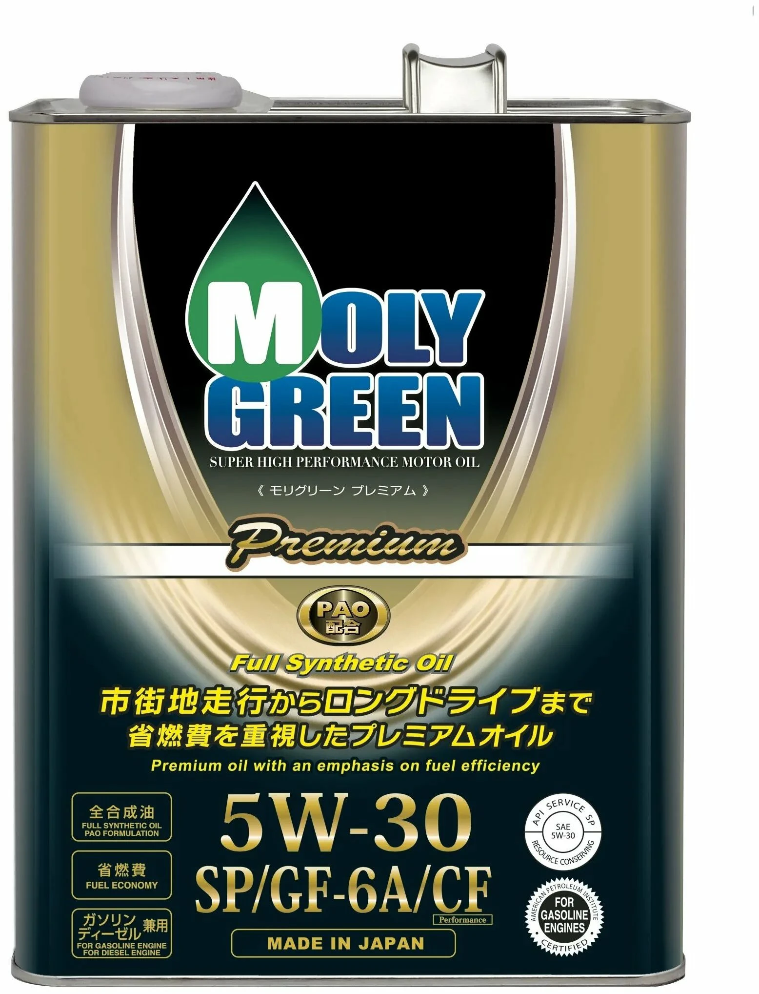Масло моторное MOLY GREEN PREMIUM 5W-30 4л 