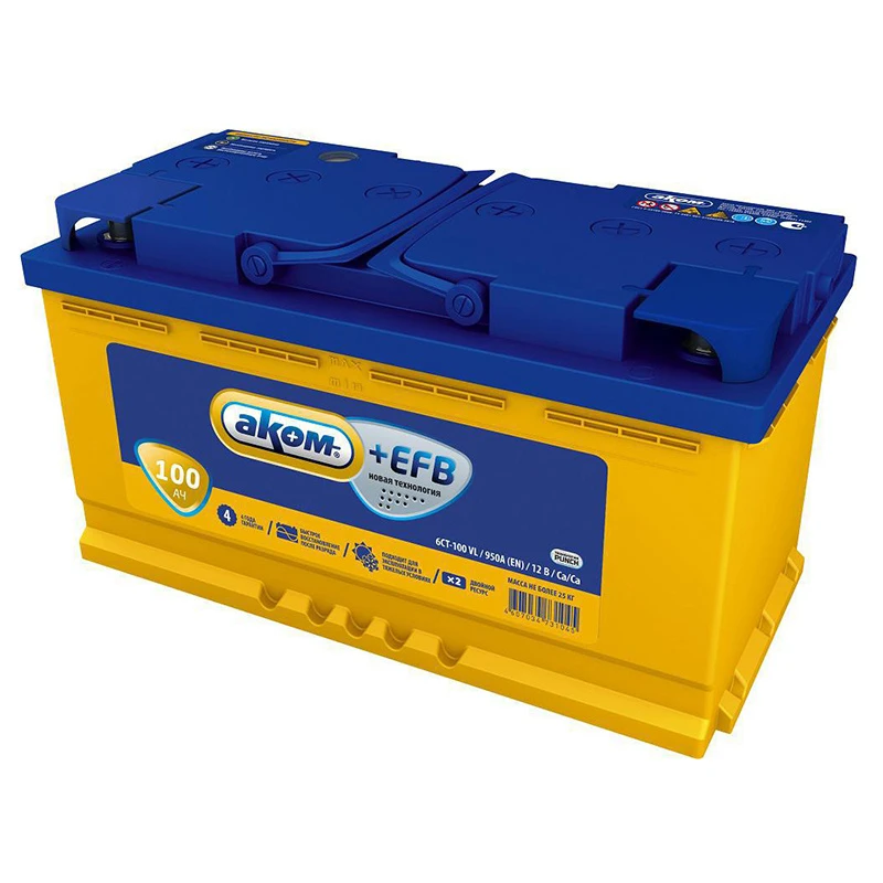 Аккумулятор АКОМ 100 (+EFB) П.П. А429