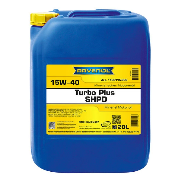 Масло моторное RAVENOL TURBO PLUS SHPD 15W40 20л