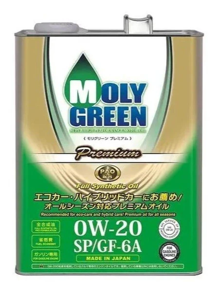 Масло моторное MOLY GREEN PREMIUM 0W-20 4л 